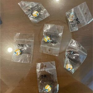 Volleyball Enamel Pin 6pc. Lot